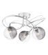 Onawa 3 Light Semi Flush Ceiling Polished Chrome With Smoked/Clear Ribbed Glass-1