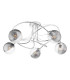 Onawa 5 Light Semi Flush Ceiling Polished Chrome With Smoked/Clear Ribbed Glass-1