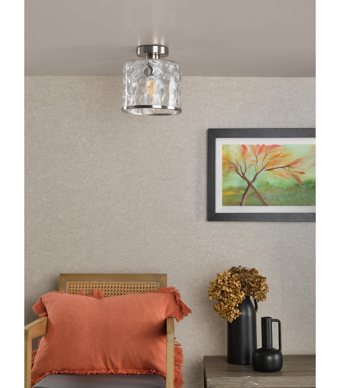 Olsen Semi-Flush Satin Chrome and Glass-3