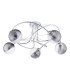 Onawa 5 Light Semi Flush Ceiling Polished Chrome With Smoked/Clear Ribbed Glass-3