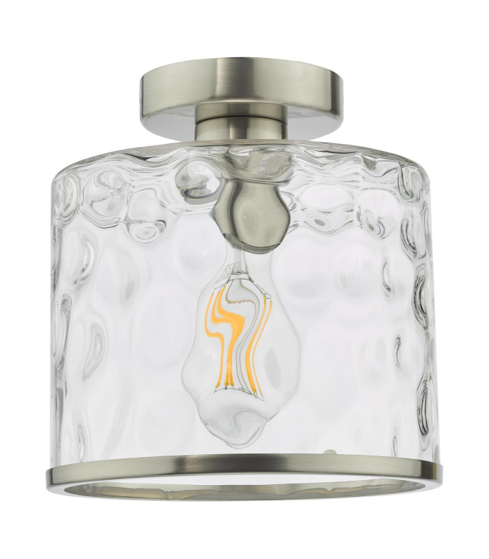 Olsen Semi-Flush Satin Chrome and Glass-5