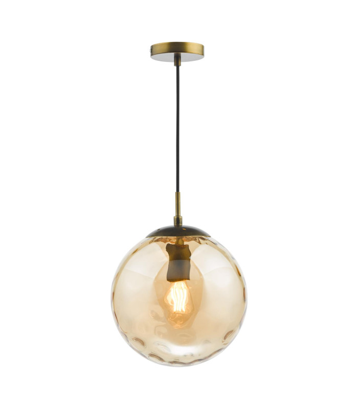 Ripple Ceiling Pendant Bronze and Champagne Glass-1