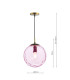 Ripple Ceiling Pendant Bronze and Pink Glass-4