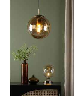 Ripple Ceiling Pendant Bronze and Champagne Glass-2