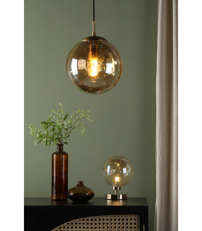 Ripple Ceiling Pendant Bronze and Champagne Glass-2