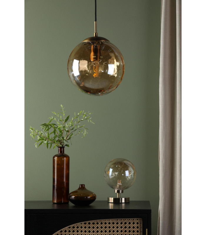 Ripple Ceiling Pendant Bronze and Champagne Glass-3
