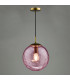 Ripple Ceiling Pendant Bronze and Pink Glass-6