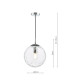 Ripple Ceiling Pendant Polished Chrome & Clear Glass-2