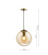 Ripple Ceiling Pendant Bronze and Champagne Glass-4