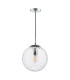 Ripple Ceiling Pendant Polished Chrome & Clear Glass-3