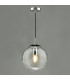 Ripple Ceiling Pendant Polished Chrome & Clear Glass-4