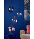 Ripple Ceiling Pendant Matt Black & Clear Glass-3
