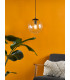 Ripple Ceiling Pendant Matt Black & Clear Glass-4