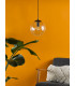 Ripple Ceiling Pendant Matt Black & Clear Glass-5