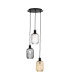 3 Light Cluster Ceiling Pendant Matt Black-4