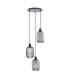 3 Light Cluster Ceiling Pendant Matt Black-2