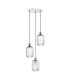 3 Light Cluster Ceiling Pendant Polished Chrome-2