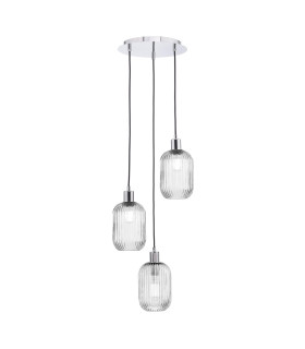 3 Light Cluster Ceiling Pendant Polished Chrome-2