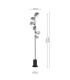 Spiral 6 Light Floor Lamp Matt Black With Smoked/Clear Ribbed Glass-2
