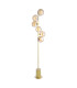 Spiral 6 Light Floor Lamp Matt Gold With Amber Dimpled Glass-1
