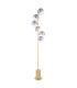 Spiral 6 Light Floor Lamp Matt Gold With Smoked/Clear Ribbed Glass-1