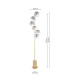 Spiral 6 Light Floor Lamp Matt Gold With Smoked/Clear Ribbed Glass-2