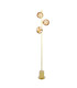 Spiral 3 Light Floor Lamp Matt Gold With Amber Dimpled Glass-1