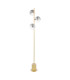 Spiral 3 Light Floor Lamp Matt Gold With Smoked/Clear Ribbed Glass-1