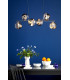 Spiral 6 Light Bar Ceiling Pendant Polished Chrome With Smoked/Clear Ribbed Glass-2
