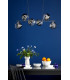 Spiral 6 Light Bar Ceiling Pendant Polished Chrome With Smoked/Clear Ribbed Glass-3