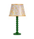 Spool Table Lamp Green With Shade-2