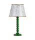 Spool Table Lamp Green With Shade-2