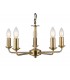 5 Light Multi Arm Ceiling Pendant without Shade, c, w 2m Chain, E14 Antique Brass - 4