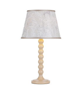 Spool Table Lamp Cream With Shade-1