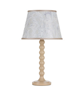 Spool Table Lamp Cream With Shade-2