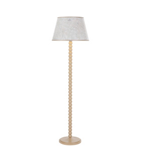 Spool Floor Lamp Cream With Shade-1