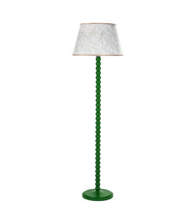 Spool Floor Lamp Green With Shade-2