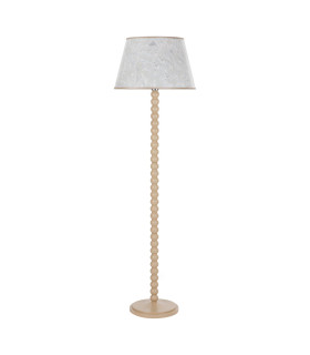 Spool Floor Lamp Cream With Shade-2