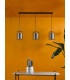 Tatum 3 Light Bar Ceiling Pendant Matt Black and Smoked Glass-3