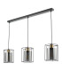 Tatum 3 Light Bar Ceiling Pendant Matt Black and Smoked Glass-9