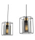 Tatum 3 Light Bar Ceiling Pendant Matt Black and Smoked Glass-11