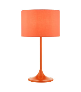 Toledo Table Lamp Satin Orange With Shade-1