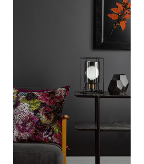 Tatum Table Lamp Matt Black and Smoked Glass-2