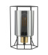 Tatum Table Lamp Matt Black and Smoked Glass-7