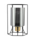 Tatum Table Lamp Matt Black and Smoked Glass-10