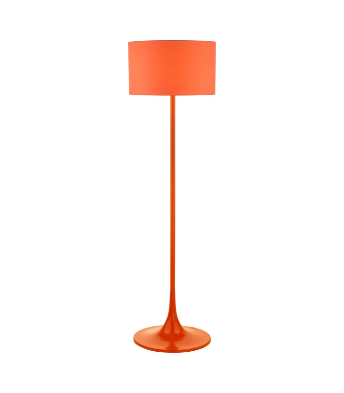 Toledo Floor Lamp Satin Orange With Shade-1