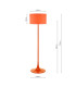 Toledo Floor Lamp Satin Orange With Shade-6