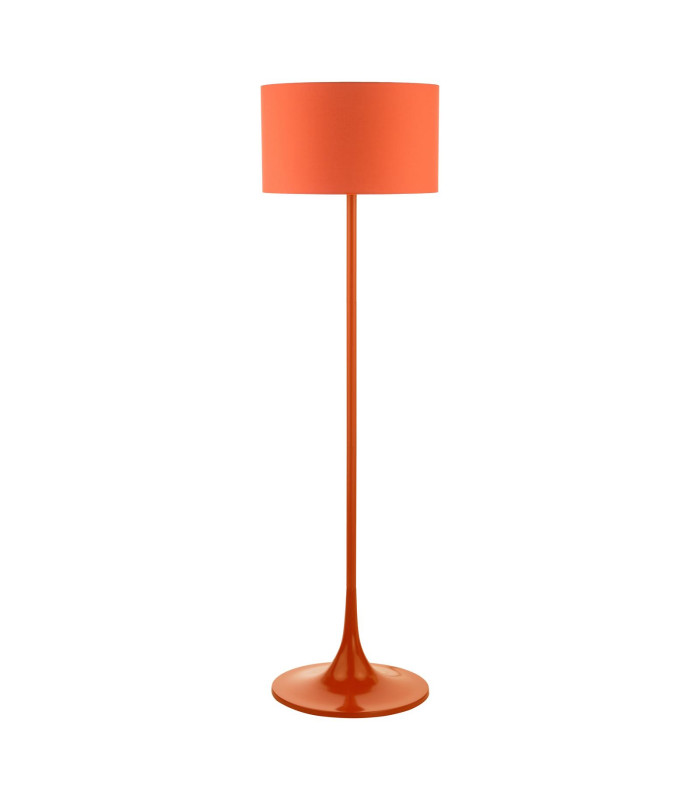 Toledo Floor Lamp Satin Orange With Shade-7