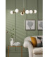 Vignette 6 Light Ceiling Pendant Aged Brass With White Confetti Glass-2