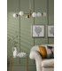Vignette 6 Light Ceiling Pendant Aged Brass With White Confetti Glass-3